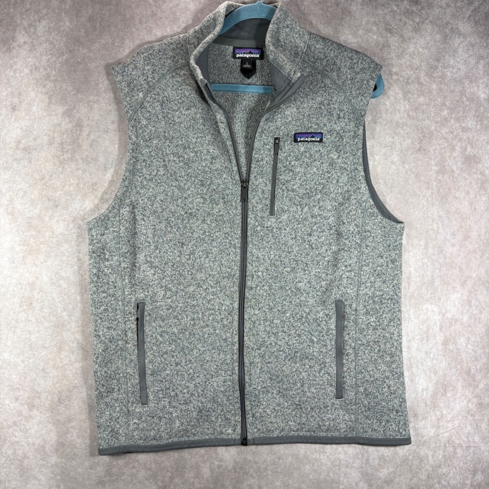 Patagonia Vest Mens Large Gray Better Sweater Full Zip Fleece Outdoors Hiking